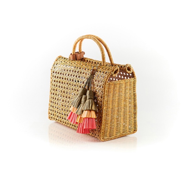 Serpui Suzy Wicker Tassel Tote Bag - Picture 7 of 14